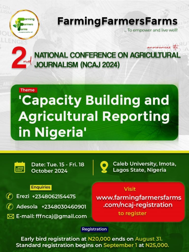 National conference on agric journalism holds in Lagos, NCAJ 2024, Conference, FFF