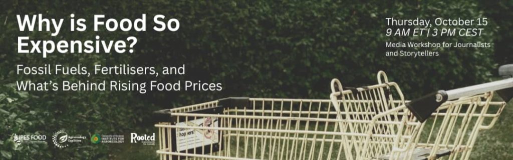 Workshop to examine why is food expensive on Oct. 15